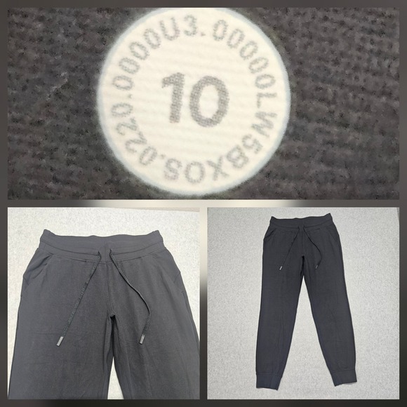 Lululemon Ready To Rulu Jogger Pants Womens 10 Black Full Length Drawstring Gym - Picture 1 of 11